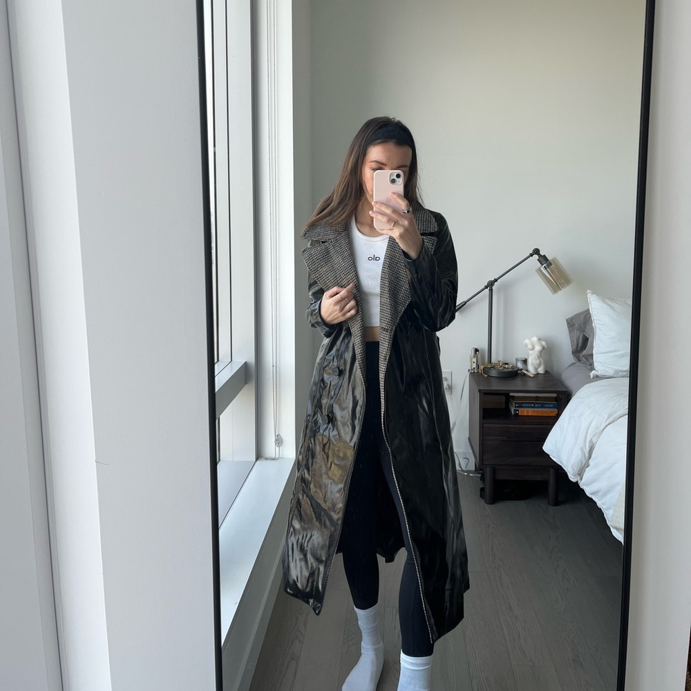 Something Navy, Long Rain Coat | Size Small